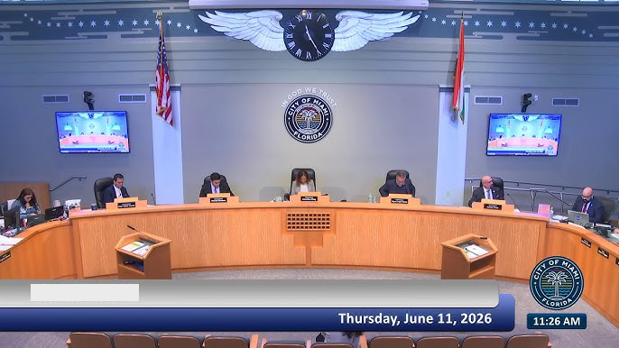 City of Miami Commission Meeting - Virginia Key Marina Lease & Referendum (RE.3 / RE.4) - June 11, 2026 - Miami City Hall, 3500 Pan American Drive